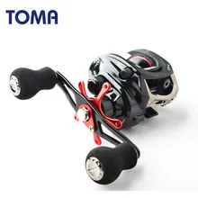 TOMA baitcasing катушка 6,4: 1 высокая скорость 14+ 1BB наживка закидная приманка для рыбалки колеса Левая Правая рука соленой воды макс тяга 8 кг