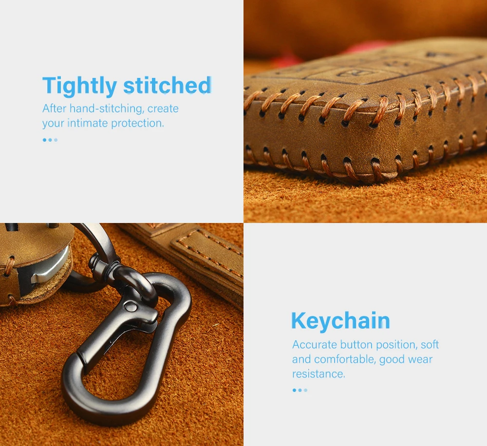 Чехол для ключей KEYYOU из натуральной кожи Smart Remot, брелок для автомобиля, чехол для Volvo S60 S80 V60 XC60 XC70 S60L V40, аксессуары для ключей