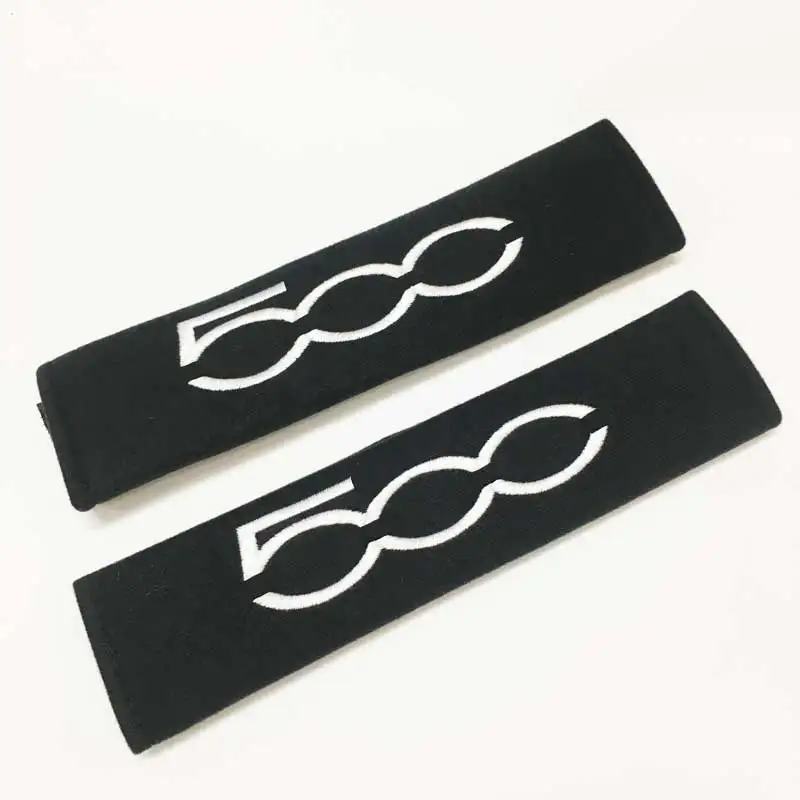 2pcs/lot Car Seat Belt Cover Car Styling Auto Case For fiat 500 500x 500l panda Punto TIPO Bravo Accessories