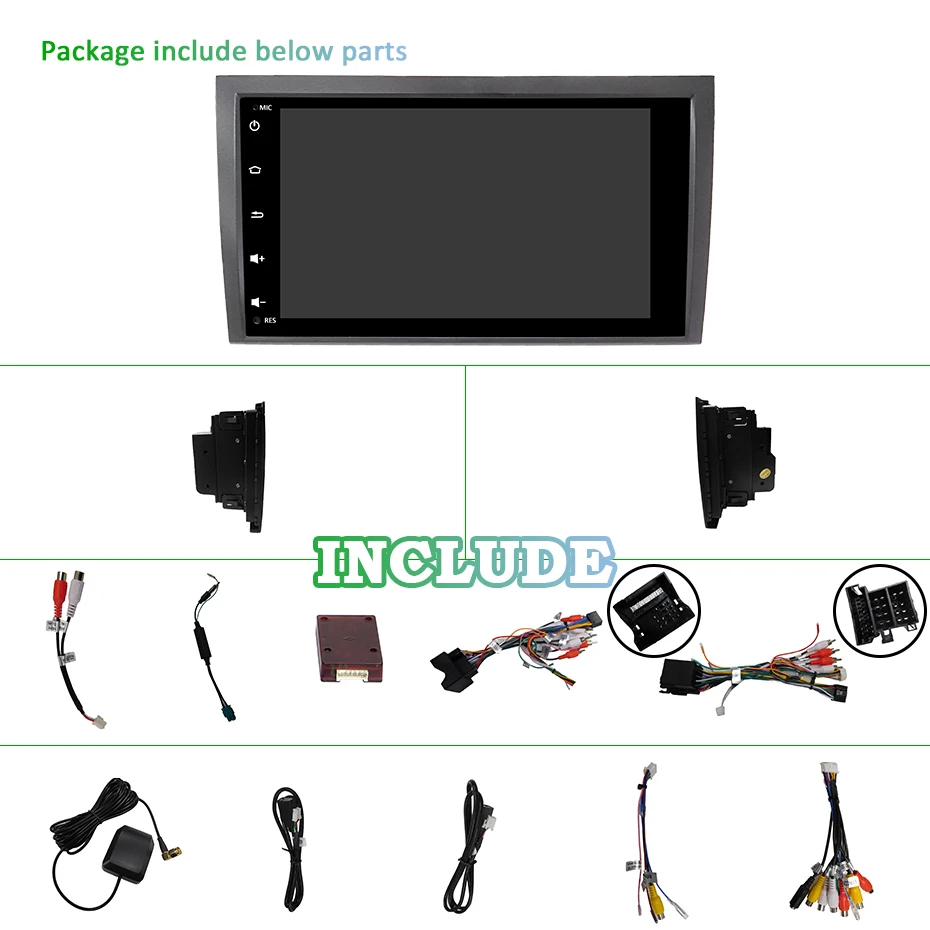 Discount DSP IPS Android 9.0 2 Din Car Multimedia Player dvd GPS Autoradio For Audi/A4/S4 2002-2008 Car Radio PC 2GB WIFI 4G FM obd2 DVR 25