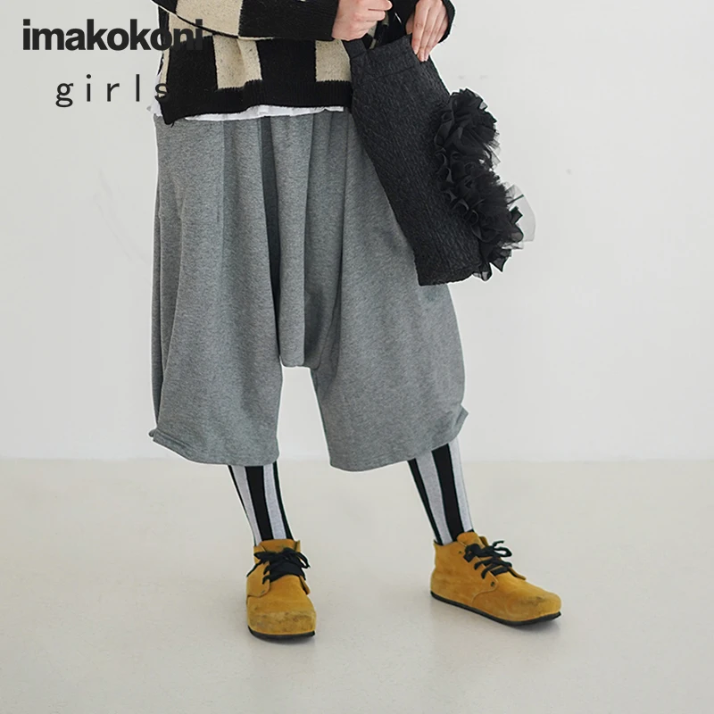 

Imakokoni2019 autumn new original design solid color Japanese loose wide leg pants 192782