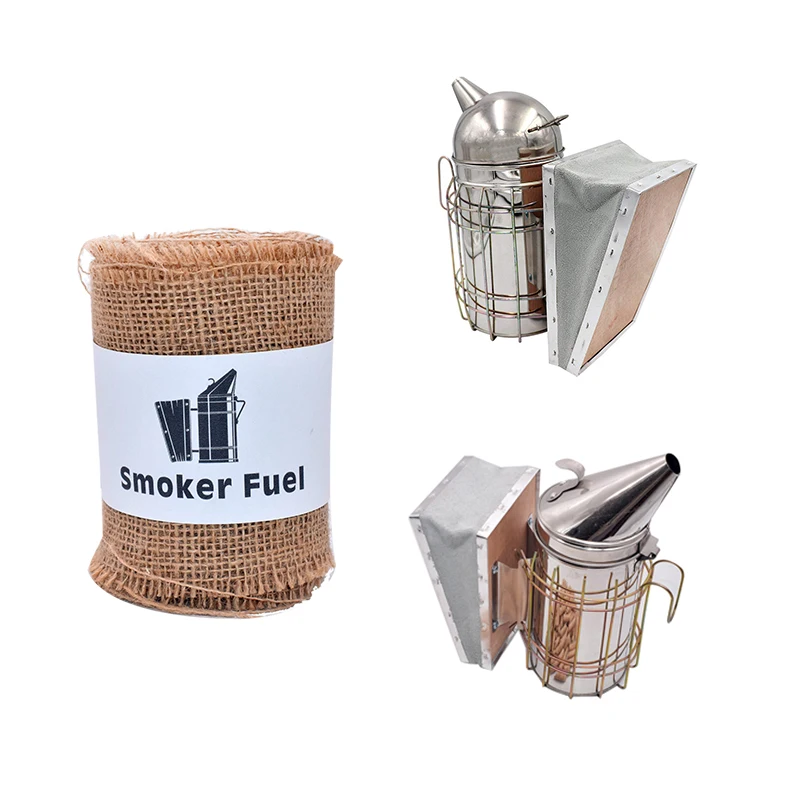 300CM/Roller Hessian Bee Smoker Fuel Burlap Smoker Fuel Beekeeping Smoker Fuel Cleaner Smoke Less Irritant to Bees