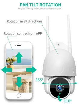 

IP Camera 1080P PTZ Speed Dome Wifi Camera Outdoor 2MP Auto-Tracking Camera Wireless Camera Home Surveillance