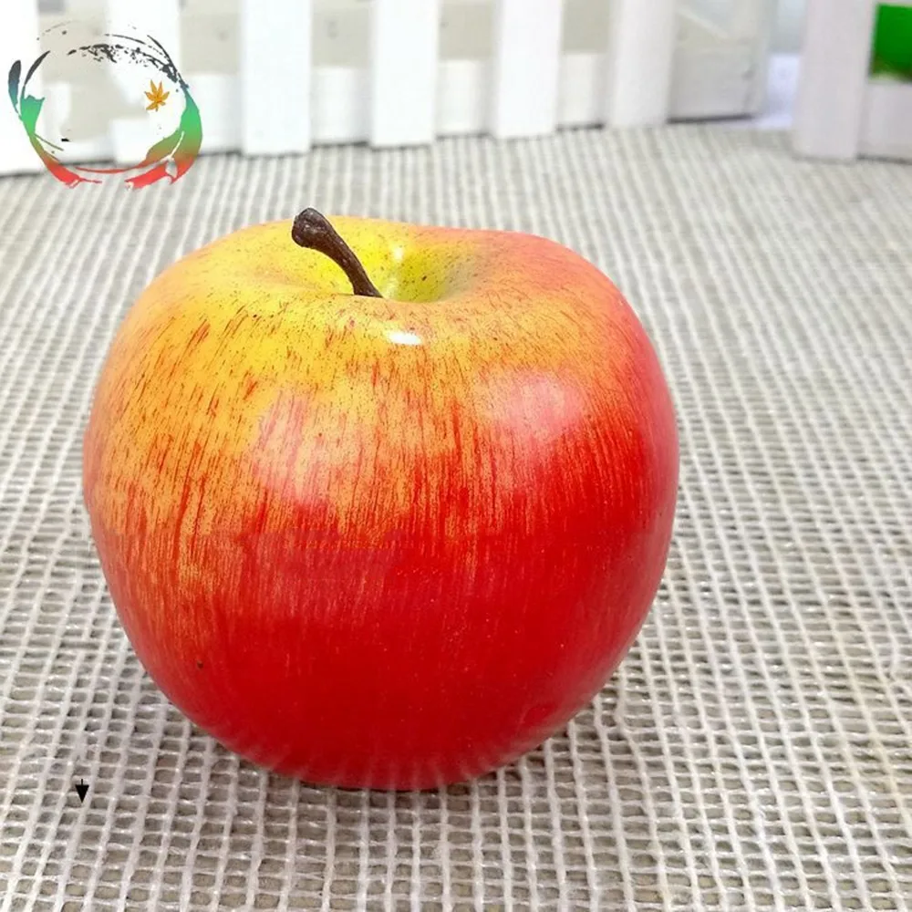 Искусственное яблоко поддельные фрукты украшения дома моделирование оранжевый Орнамент Ремесло еда фотографии реквизит для дома