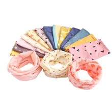 Хлопковый детский шарф, зимние детские шарфы, Детские воротники для шеи, шарф с круглым вырезом для девочек, весенне-осенний Детский шарф для мальчиков