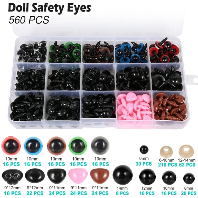 20pcs 6-20mm Black Plastic Safety Eyes For Teddy - AliExpress