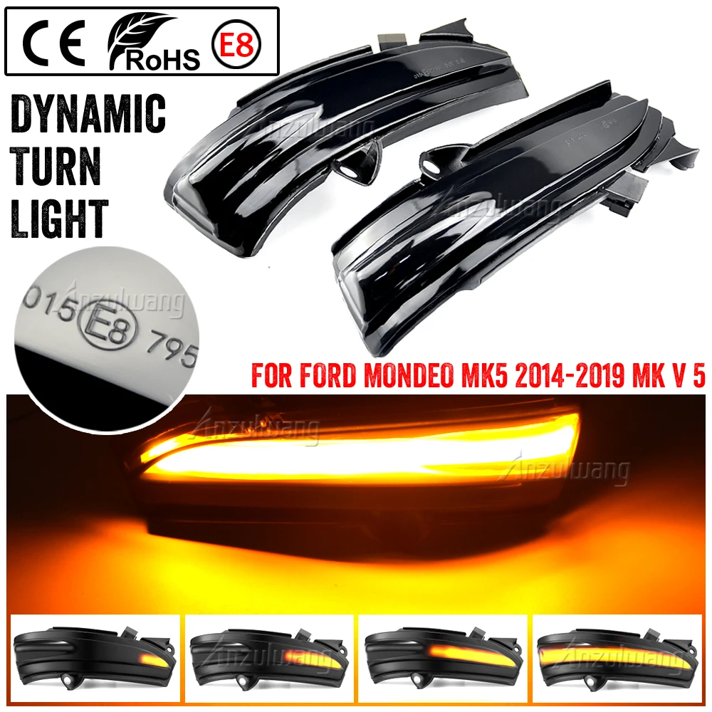 2x Sequential Dynamic Led Side Mirror Blinker Lights For Ford Mondeo MK5 2015 2016 2017 2018 - AliExpress