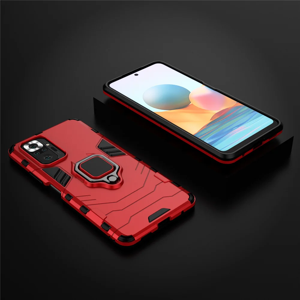 Armor Phone Case For Xiaomi Redmi Note 10 pro max 10s Case Shockproof  Kickstand Cover Shell For On Redmi Note10 Coque Funda Capa