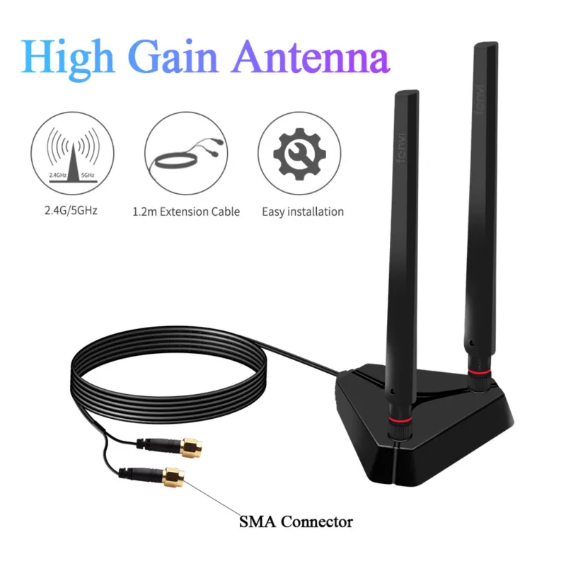 Двухдиапазонный 2 4G/5Ghz мощный с высоким коэффициентом усиления 360 градусов SMA