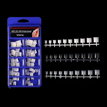 

Hollow False Nail 100 Pieces Blister Boxed Nail Tips Nail Tip Transparent Fake Nails Patch