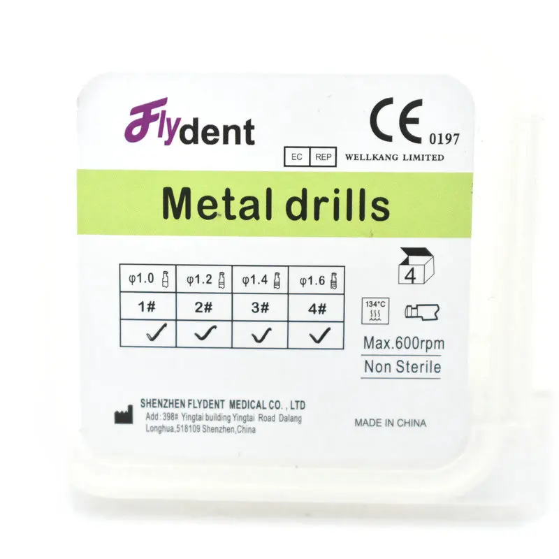 

Стоматологический инструмент, 4 шт., металлические сверла для волоконного столба двигателя для корневого канала, стоматологический инструмент, материал