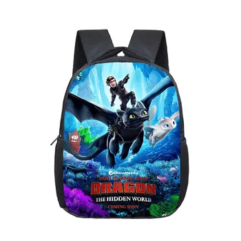

12 Inch How to Train Your Dragon 3 Kindergarten Infantile School Bags Bookbags Children Baby Toddler Mochilas Kids Backpack