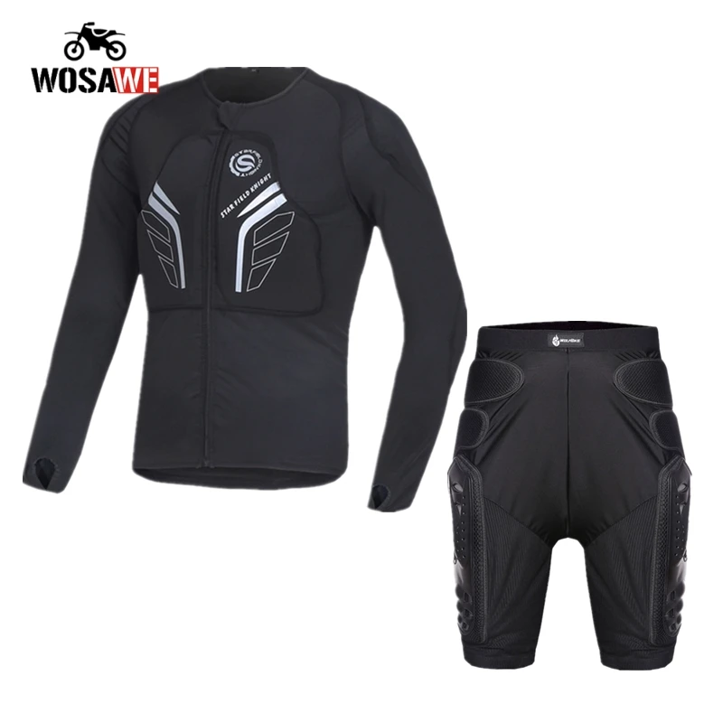 

WOSAWE Motorcycle Jacket Protective Gear Motocross Protection Moto Jacket Motorcycle Armor Racing Body Armor Black Moto Armor