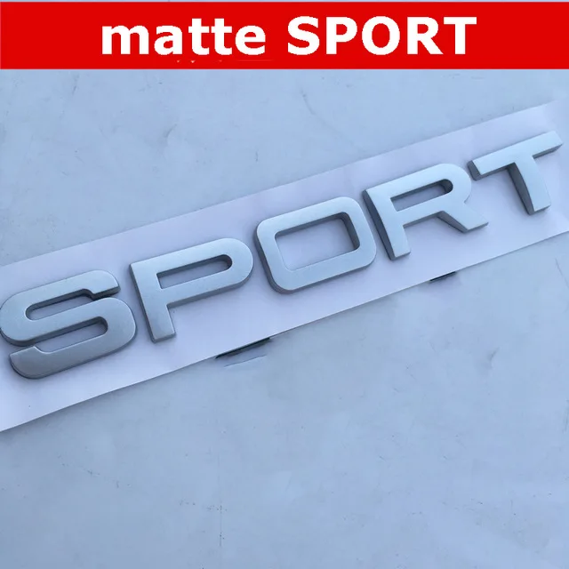 matte silver SPORT Круглый Надпись эмблема значок специально для обнаружения 4 V8 HSE спортивный автомобиль Стайлинг ремонт капот задний багажник логотип наклейка черный красный - Цвет: matte silver SPORT