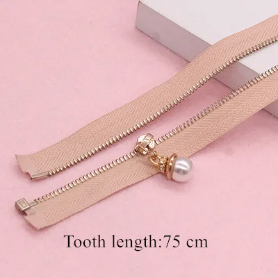 3# 50cm-75cm Metal Copper Zipper Head Open-end Zip Closure for Sewing Clothes Bag Skirt Zipper Repair Kit DIY Accessories 2pcs - Цвет: no 9