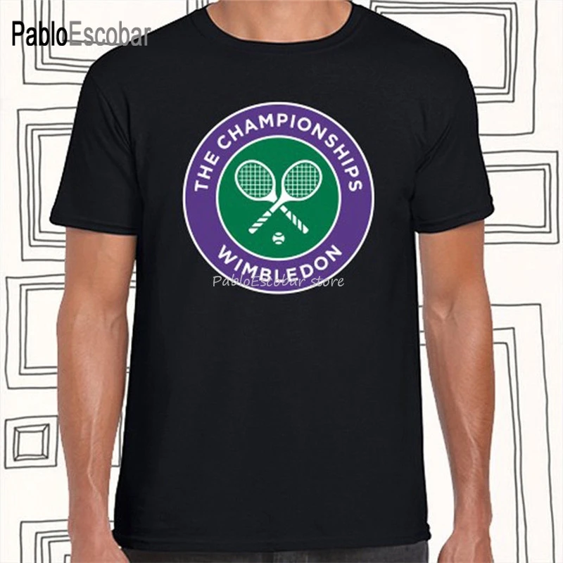 Мужская хлопковая футболка черная для теннисных чемпионов размер s M L Xl Xxl Xxxl