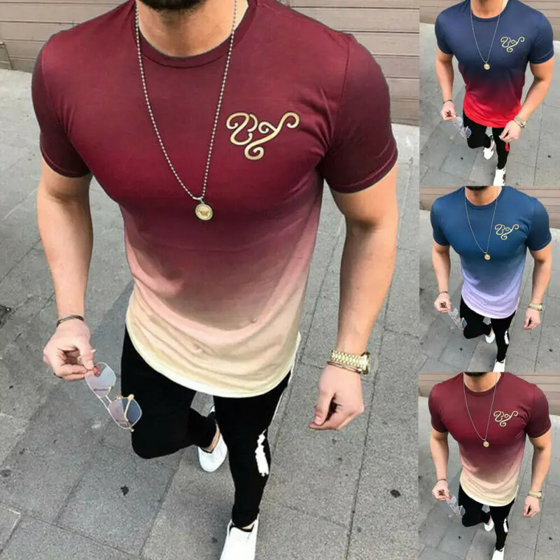 Новая модная мужская облегающая летняя футболка с коротким рукавом, Повседневная рубашка, топы, одежда с капюшоном, облегающая футболка