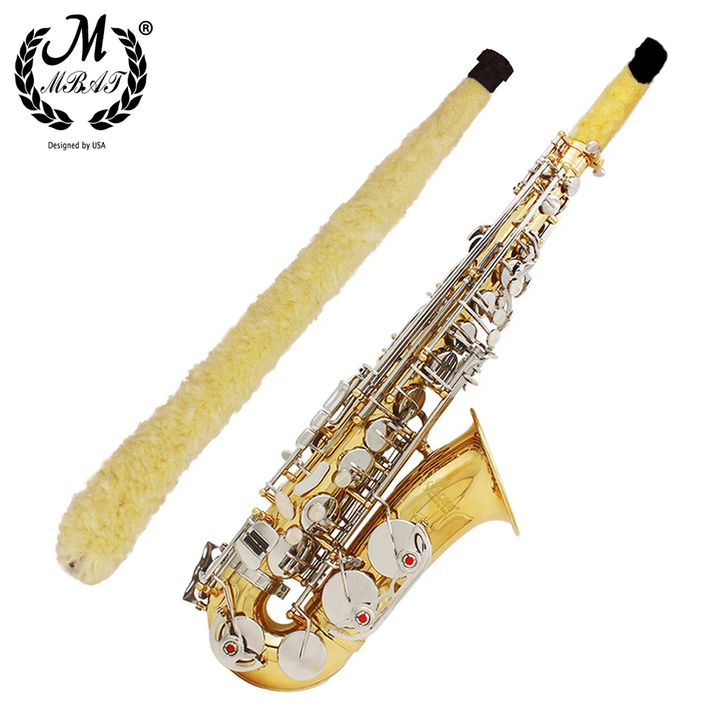 MMBATSaxophoneCleaningBrushCleanerPadSaverForTenorSoprano