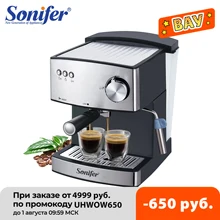 Итальянская кофемашина Expresso, 15 бар, мельница для молока, Кухонная техника, электрическая пена, Кофеварка капучино, Кофеварка, подарок, Sonifer Итальянская кофемашина Expresso, 15 бар, мельница для молока, Кухонная техника, электрическая пена, Кофеварка капучино, Кофеварка, подарок, Sonifer