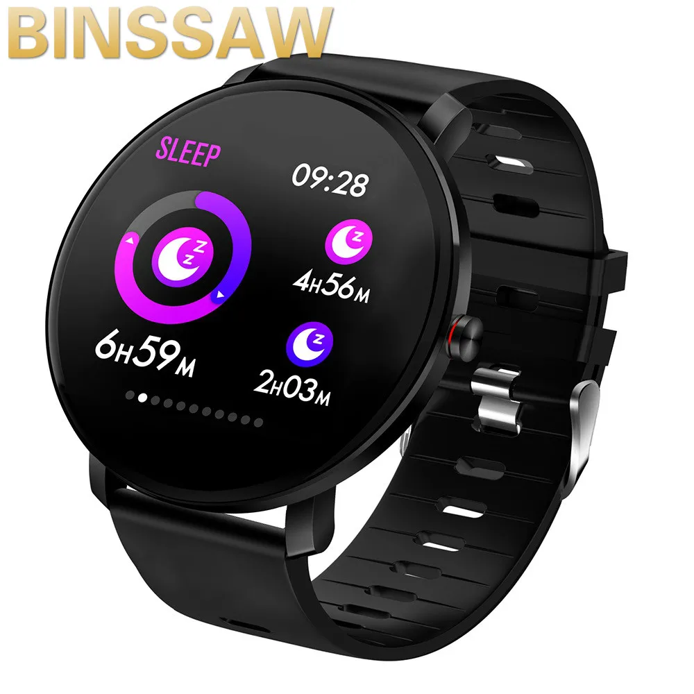 

BINSSAW Smartwatch Full Touch Screen IP68 Waterproof Multi-function Sports Smart Bracelet Heart Rate Tracker Blood Pressure