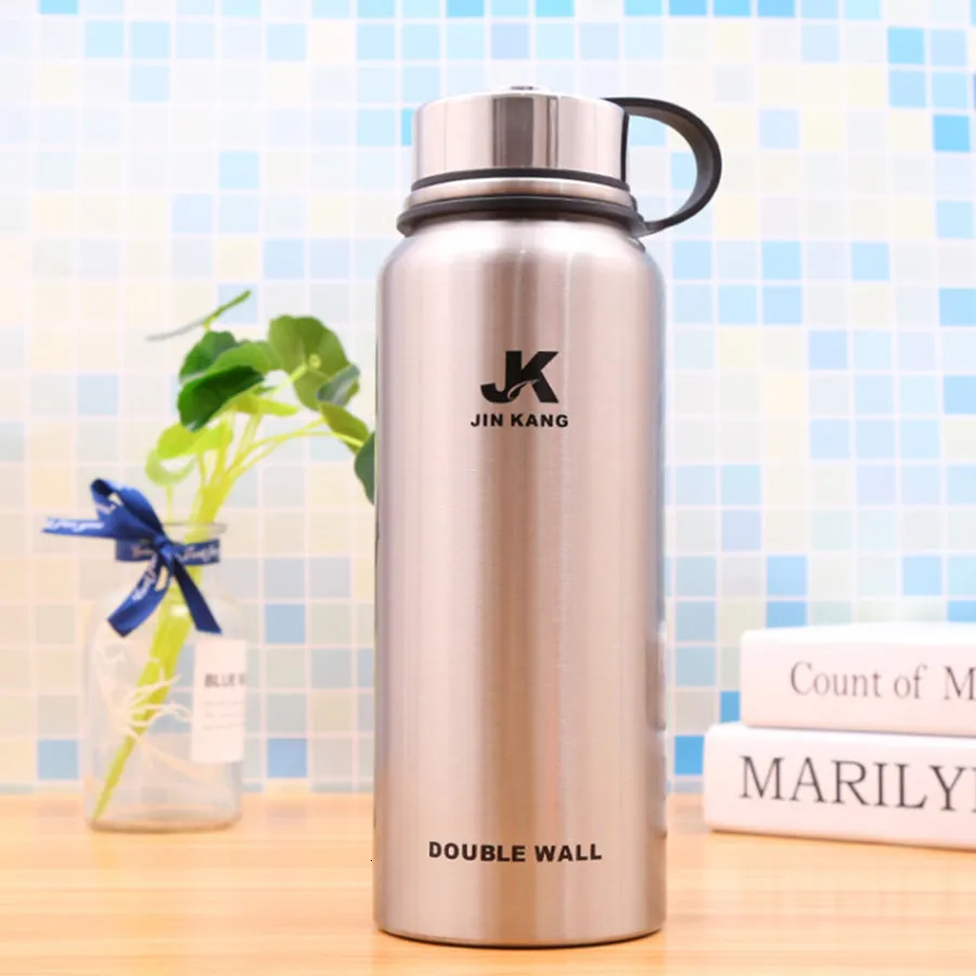Бутылка для воды из нержавеющей стали, бутылка для воды с вакуумной изоляцией, портативная термобутылка для путешествий с широким горлом