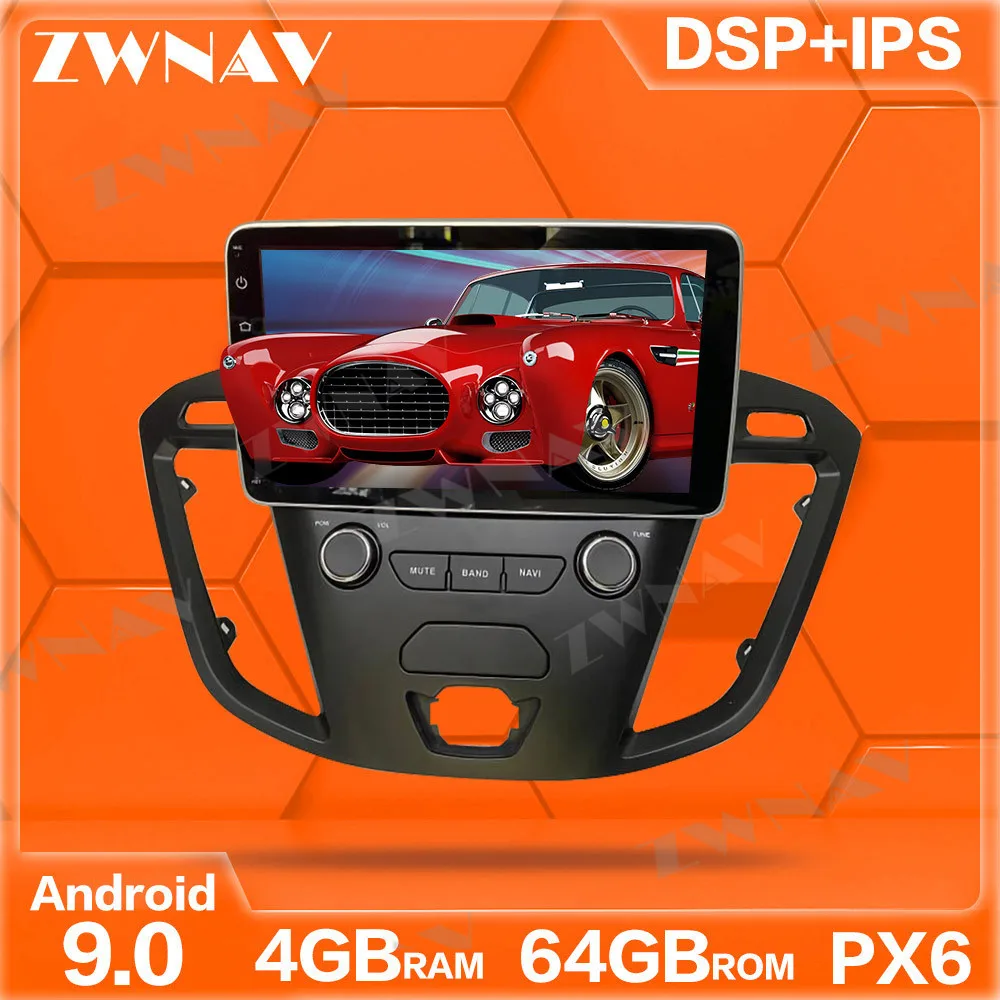 4 + 64 Гб PX6 Android 10 0 автомобильный мультимедийный плеер для Ford Transit Custom 2016 GPS Navi Radio navi