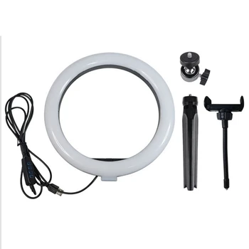 

10in LED Ring Lamp with Tripod Stand and Cellphone Holder Kit Selfie Fill Light