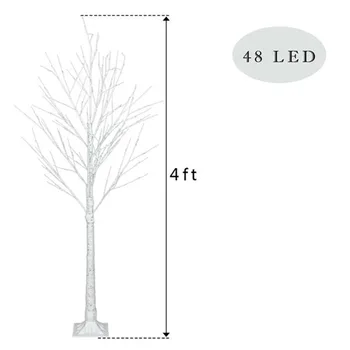 

4FT Snowflake Christmas Tree with 48 LED Lamp