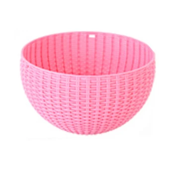 

House Hanging Basket Rattan Plastic Flower Pot Round Garden Hanging Planter for Indoor Outdoor J99Store