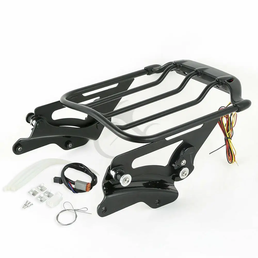 Мотоцикл два до Чемодан стойки W/светодиодный светильник + док комплект для Harley