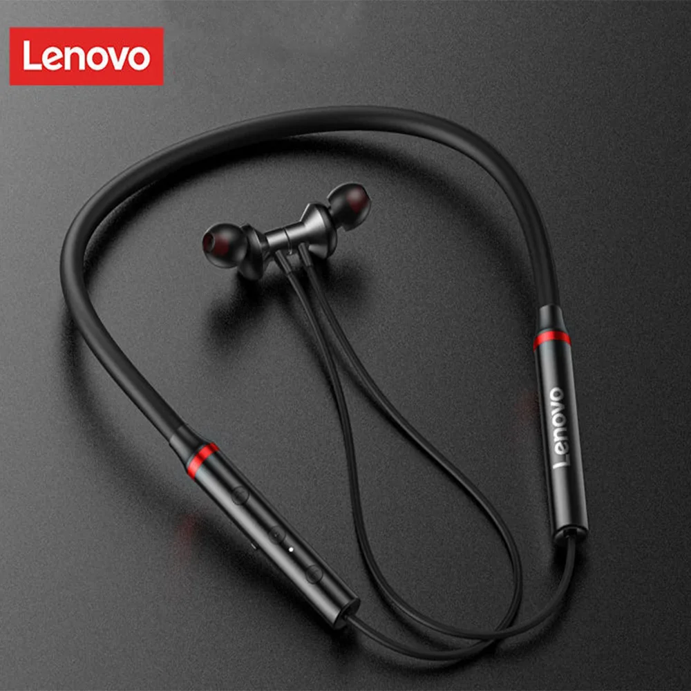 Lenovo HE05X Bluetooth5 0 Wireless Headset Waterproof Sport Earbud with Noise Cancelling Mic Magnetic Neckband Earphones