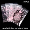 Pink Rabbit Small Plastic Zipper Bag Ziplock Bag Ziplock Pill Packaging Pouches Mini Zip lock Bags Plastic Packaging Bags 100pcs 1