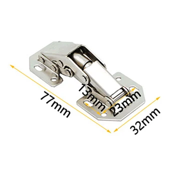 

10Pcs Door Hinges Easy Mount Concealed Cabinet Cupboard Nickel Plating