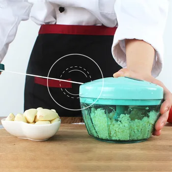 

Blue style High Quality New High Speedy Design Vegetable Fruit Twist Shredder Manual Meat Grinder Chopper Garlic Cutter