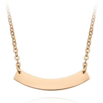 

Smiling Face T Letter Shape Chain Custom Necklace Personalized Name Letter Date Necklaces Gold Curved Tag Shape Couple Jewelry