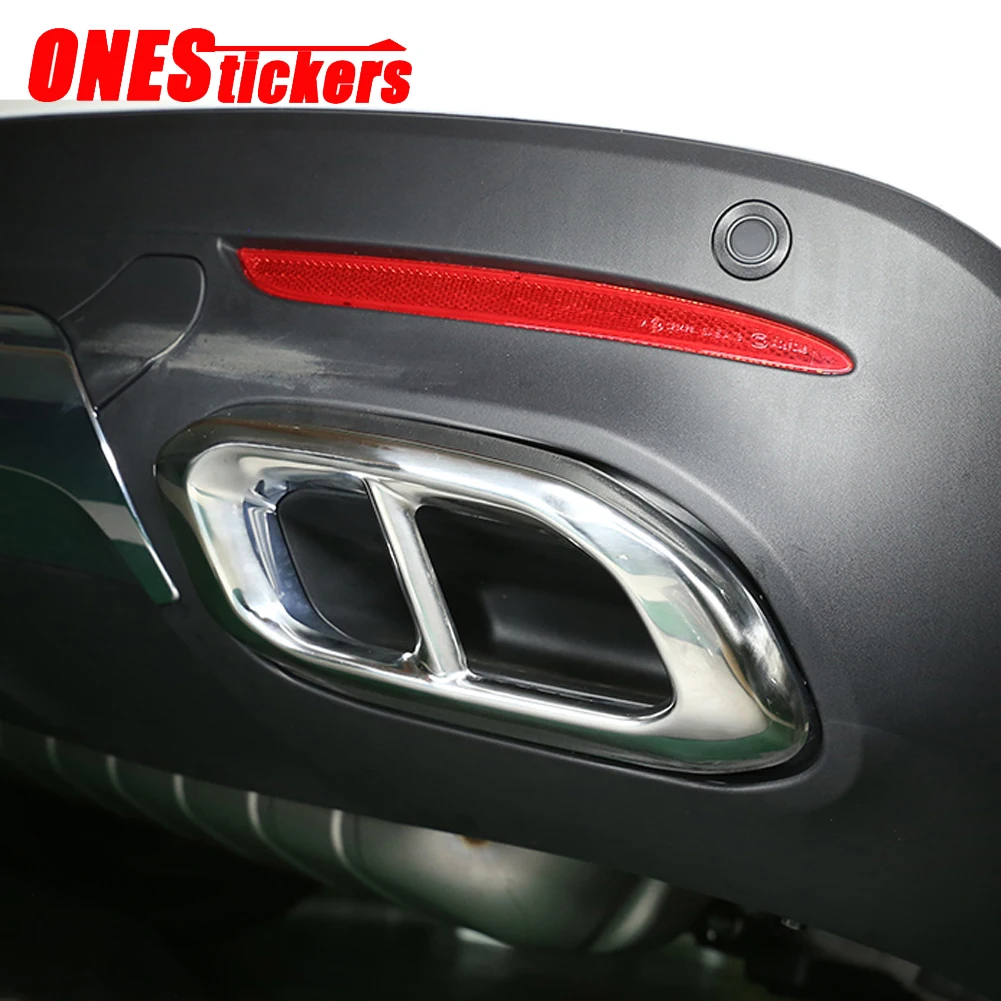 For Mercedes Benz GLC GLE GLS Class X253 W167 V167 X167 GLE350 GLE450 2020+ Car Accessories Muffler Exhaust Pipe Tail Cover Trim