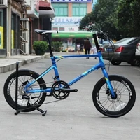 CL велосипед 2" Minivelo 18 скоростей дисковый тормоз Uniex высокое качество городской 406 мини велогидравлический тормоз для велосипеда - Цвет: Синий