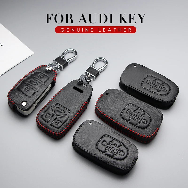 High Quality Leather Key Walter For Audi A1 A2 A3 A4 A5 A6 A8 Allroad Cabriolet Q2 Q3 Car Parts Skin Shell Styling | Багаж и сумки