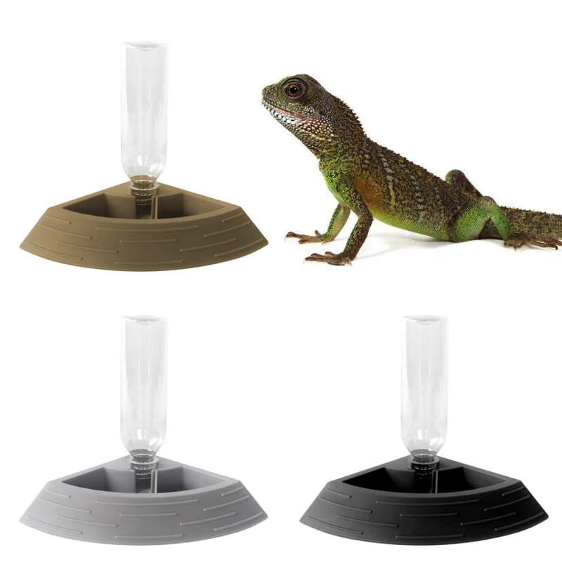 Hamster Water Feeder Small Animal Water Bottle Pet Food Feeder Pet Drinking Bottle Rabbit Drinking Bottle Reptile Feed Bowls Automatic Reptile Feeder Waterer Tortoise Food and Water Bowl Small Animal Dispenser Terrarium Corner Dish for Lizard