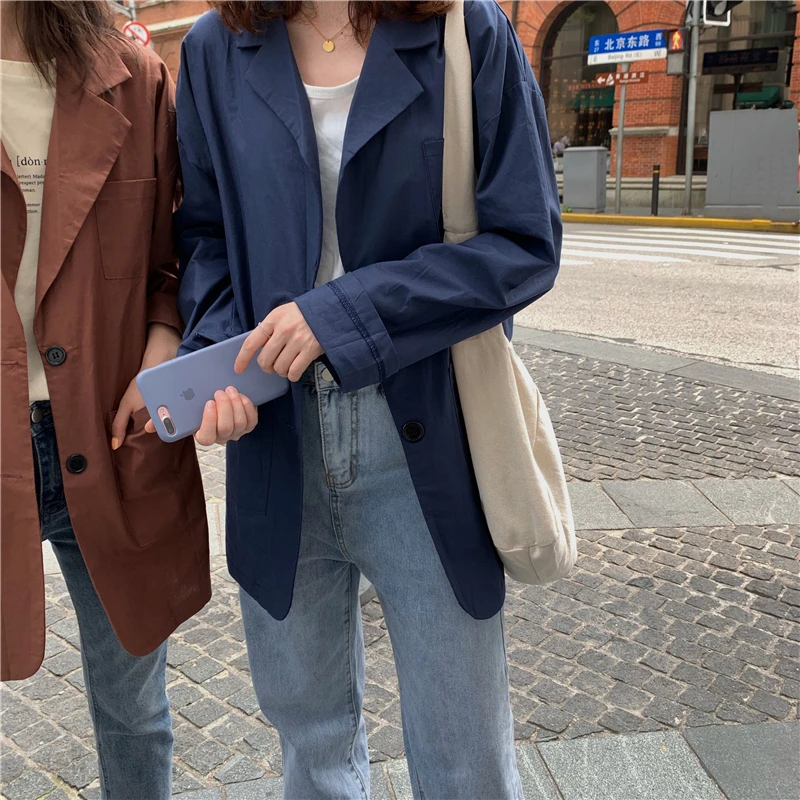 Alien Kitty стильные женские повседневные шикарные элегантные модные женские свободные офисные винтажные универсальные хлопковые льняные блейзеры