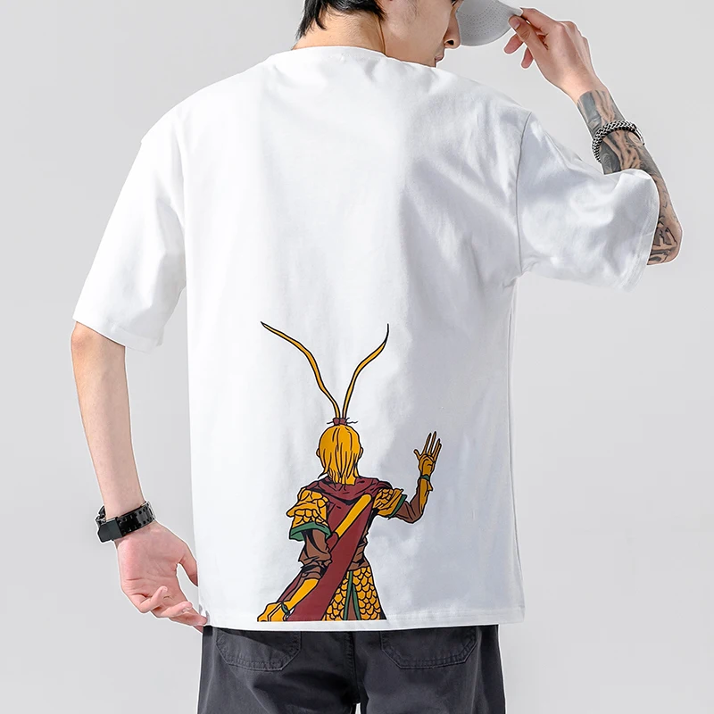 

iiDossan Cotton Men T Shirts Summer Cartoon Printed tshirt Women Solid Color Simple Menswear Streetwear Clothing Dropshipping