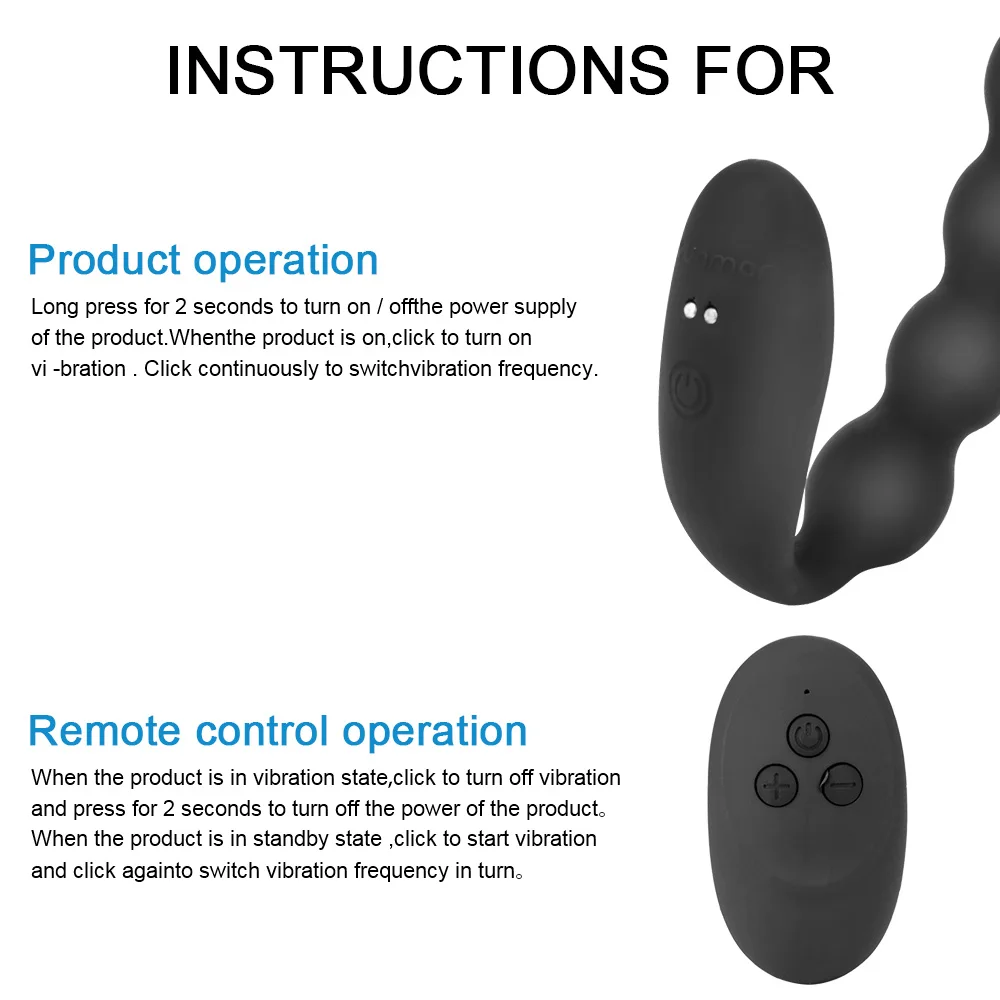 Vibratore anal beads con telecomando wireless per piacere_voghion.com