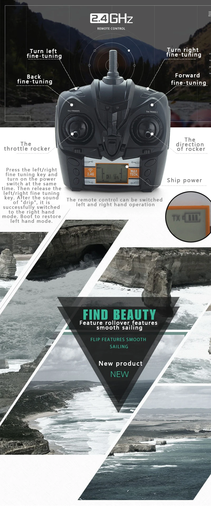 H103 негабаритная лодка с дистанционным управлением, 180 градусов, откидная двойная крышка для лодки, высокоскоростная лодка с водяным охлаждением, игрушечная лодка с дистанционным управлением