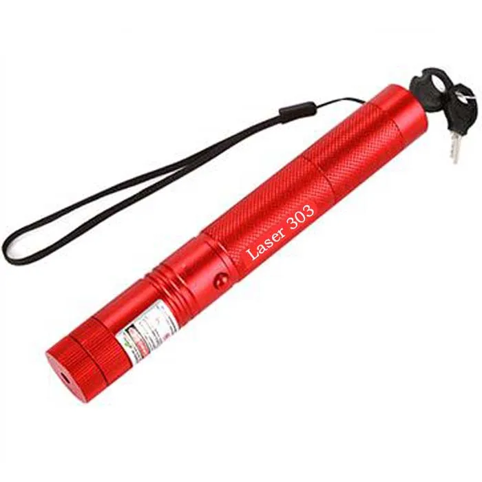Красный 4 colors hight Powerful Green Laser pointer 5mw lasers sight device Adjustable Focus Lazer pen Burning Match with lasers 303 - Цвет: Красный