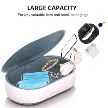 

15W UV Sanitizer, Automatic Disinfection Portable Ultraviolet Lamp UV Sterilizer Cleaning Box for Phone Jewelry Watch Mask Keys