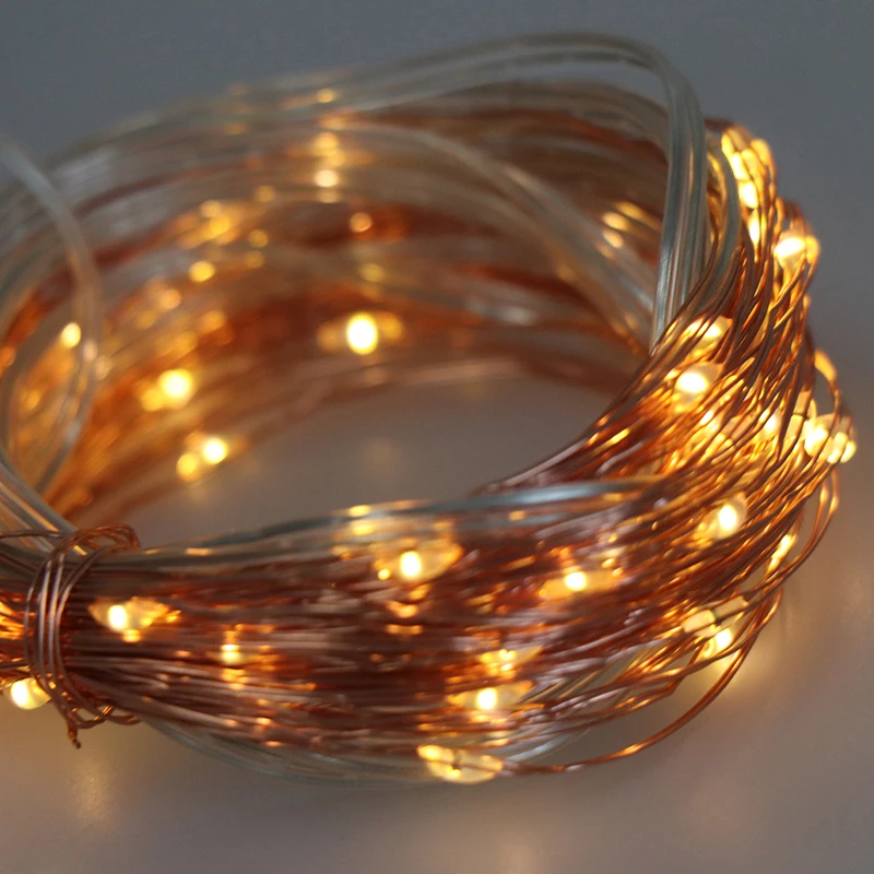 10M Christmas Deco String Outdoor Garland for Photo Clip Decor USB LED Light Fairy/String Lights Chain Battery Copper Wire Lamp