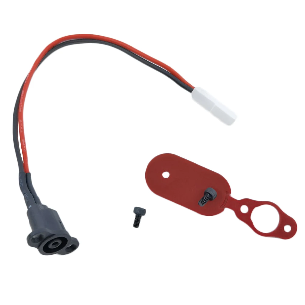 Electric Scooter Power Charger Cord Cable+Charging Port Plug Cover for  Xiaomi Mijia M365 Scooter Accessories