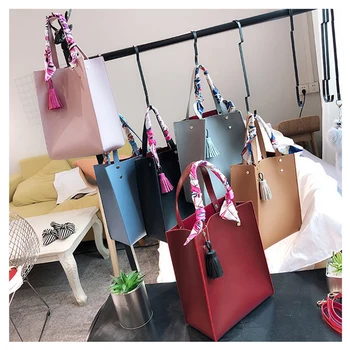 

Top-handle Women Handbag Solid Big Capacity Women Casual Tote Fashion Brand Females Bucket Luxury PU Leather Ladies Bolsa 2018