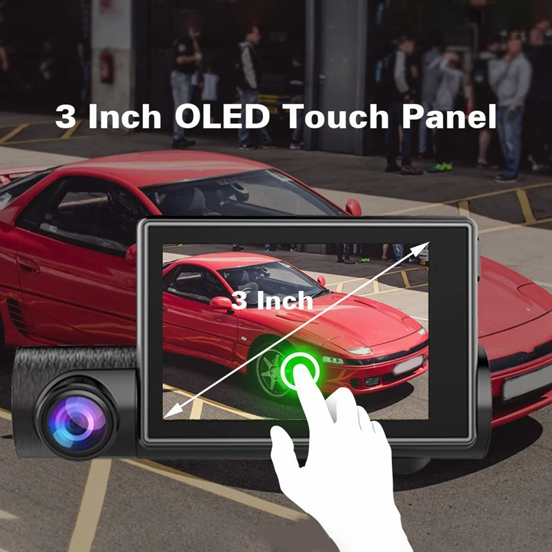 

New Ls02 3 Inch Dual Lens Touch-Screen Dual Integrated 1080P+1080P Wifi GPS Driving Recorder