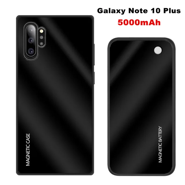 For Note 10 Plus Power Cases For Samsung Galaxy Note 10 Plus Wireless Magnetic Power Bank Battery Charging Cover For Samsung Note 10 Battery Case - Color: For Note 10 Plus